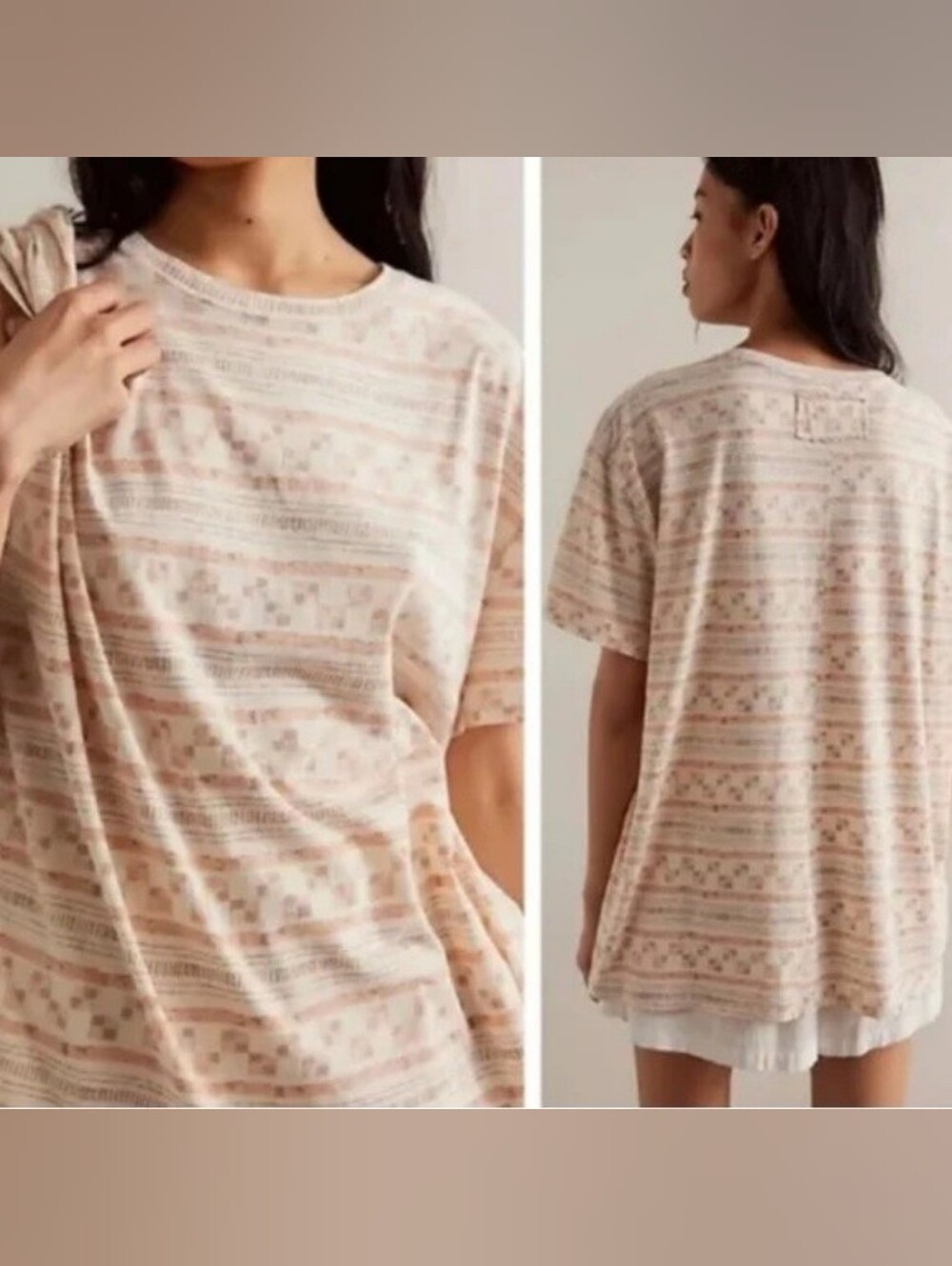 Free People We The Free Printed Nina T-Shirt Size Small